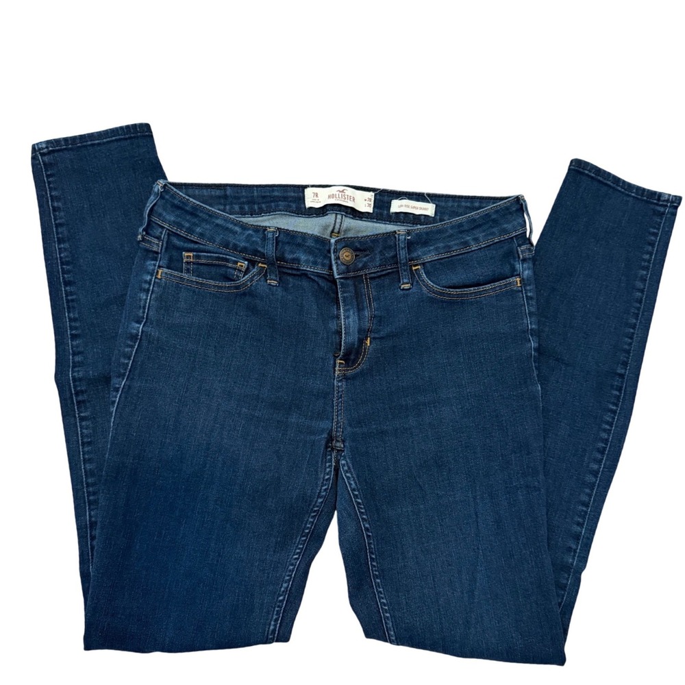Hollister Low Rise Super Skinny Dark Wash Denim Jeans 7R W28 L30